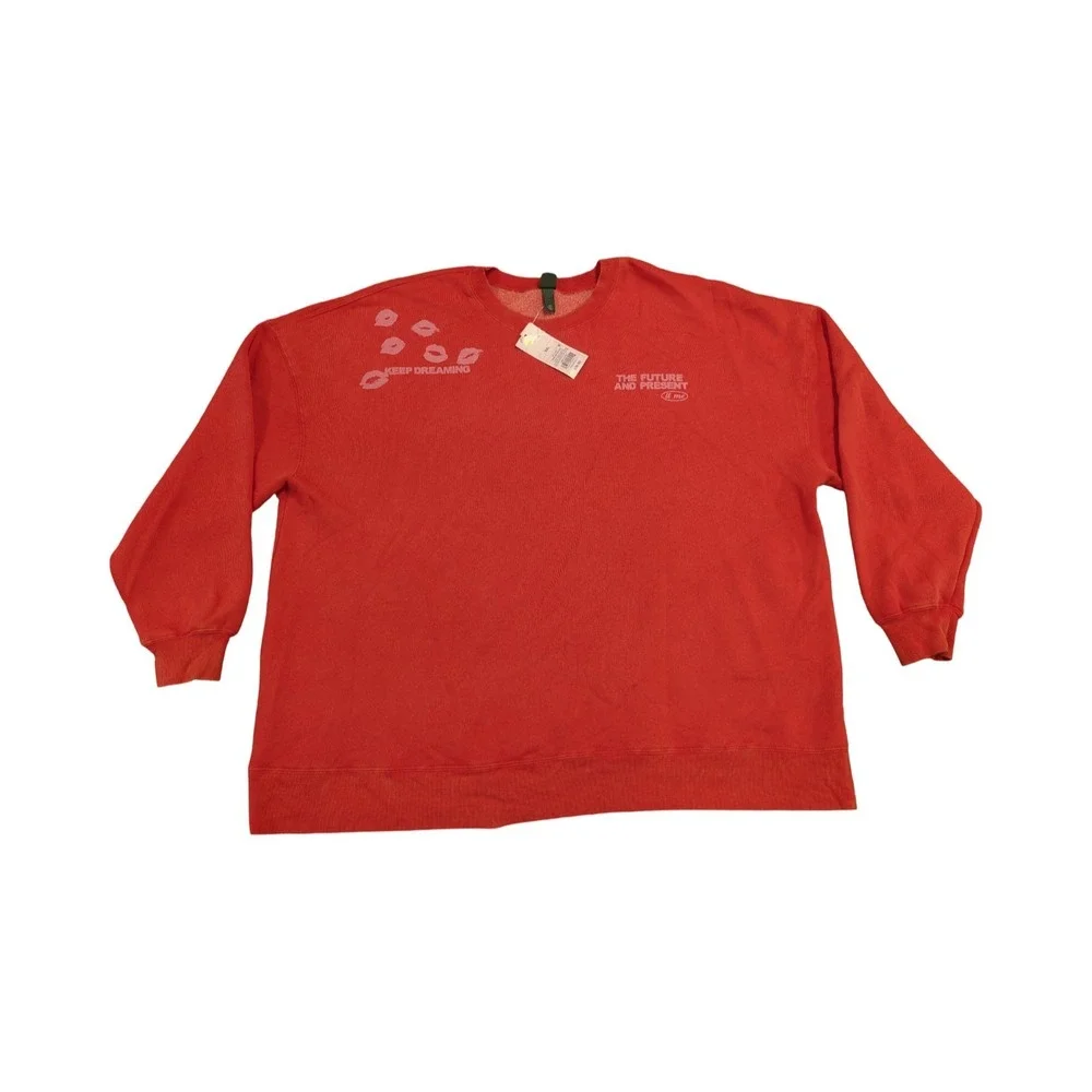⭐C3 Wild Fable Distressed/Faded Sweatshirt Red Keep Dreaming Size XXL - Picture 1 of 7